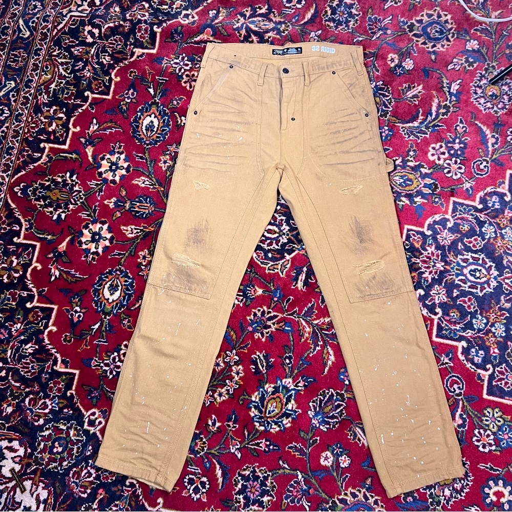 PRPS Tan Relaxed Painter-Style Jeans